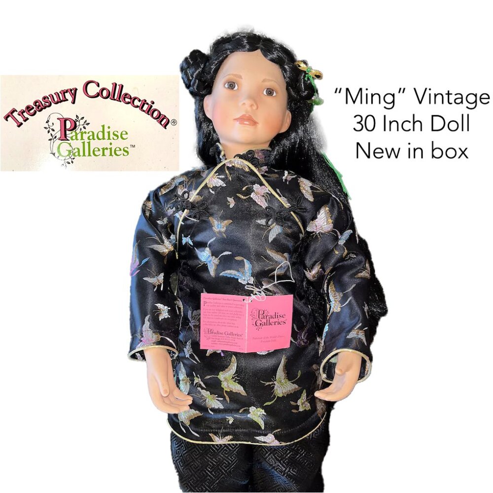 NWT Ming 30” Paradise Galleries Porcelain Doll Collectable
